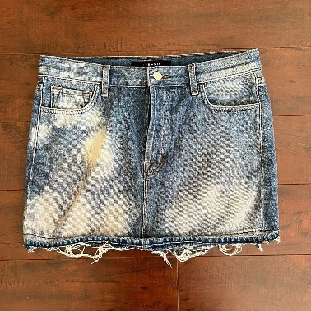 J BRAND Denim Mini Skirt Button Fly Size 26